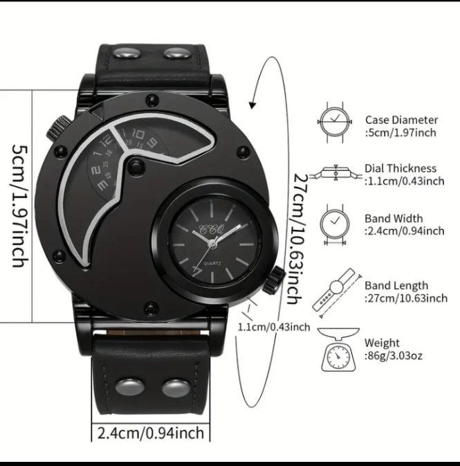 Men.s Larg Dial Chronograph watch